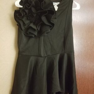 Black bow blouse